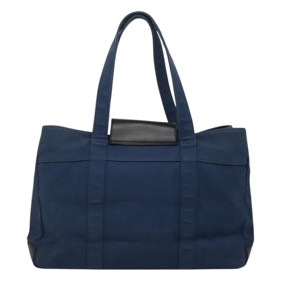 BURBERRY Blue Label Tote Bag Canvas Blue Auth ti2869 - Picture 3 of 16